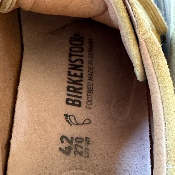 Birkenstock Bend Low Khaki Suede Leather Sneakers - Picture 11 of 12